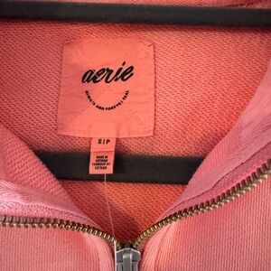 Aerie Coral Zip-Up sweatshirt nwt